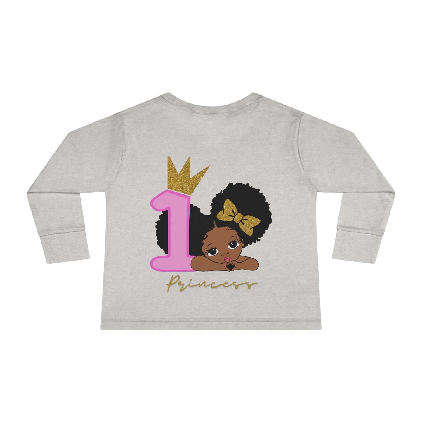 1st Birthday Brown-Girl Toddler Long Sleeve Tee | Best Deals & Free Shipping | Best Deals & Free Shipping | Best Deals & Free Shipping, Brand63