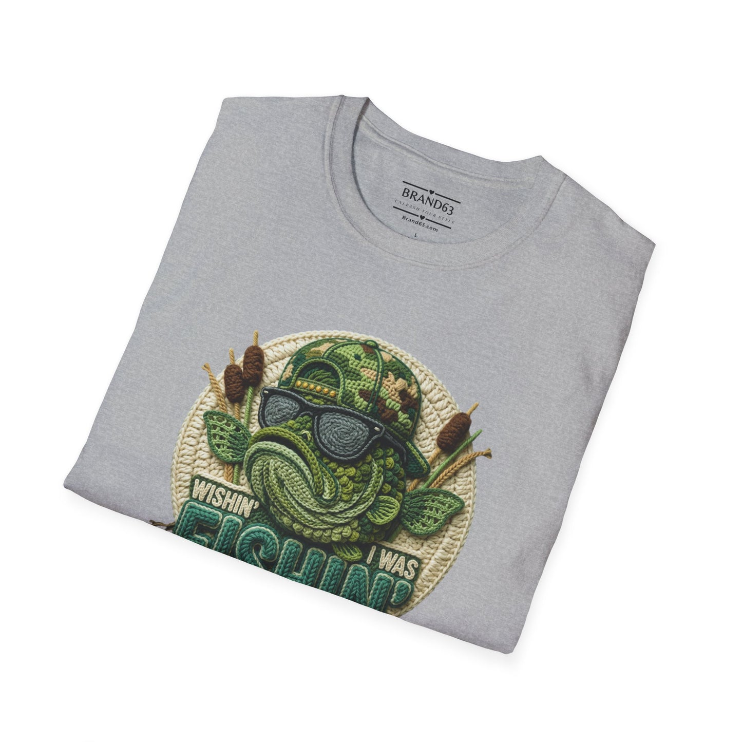 Fishing Dad Embroidered-Look T-Shirt