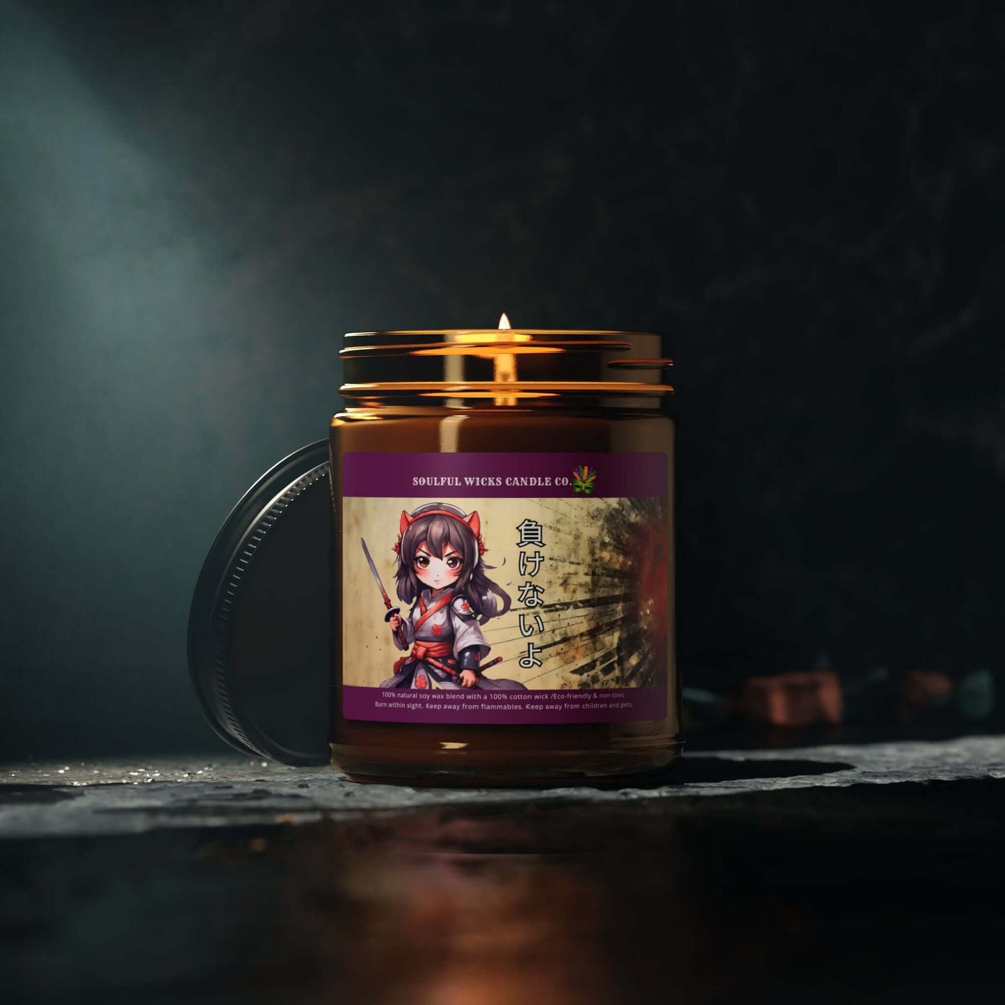 Anime Fighter Girl Candle Soy Candle, Brand63