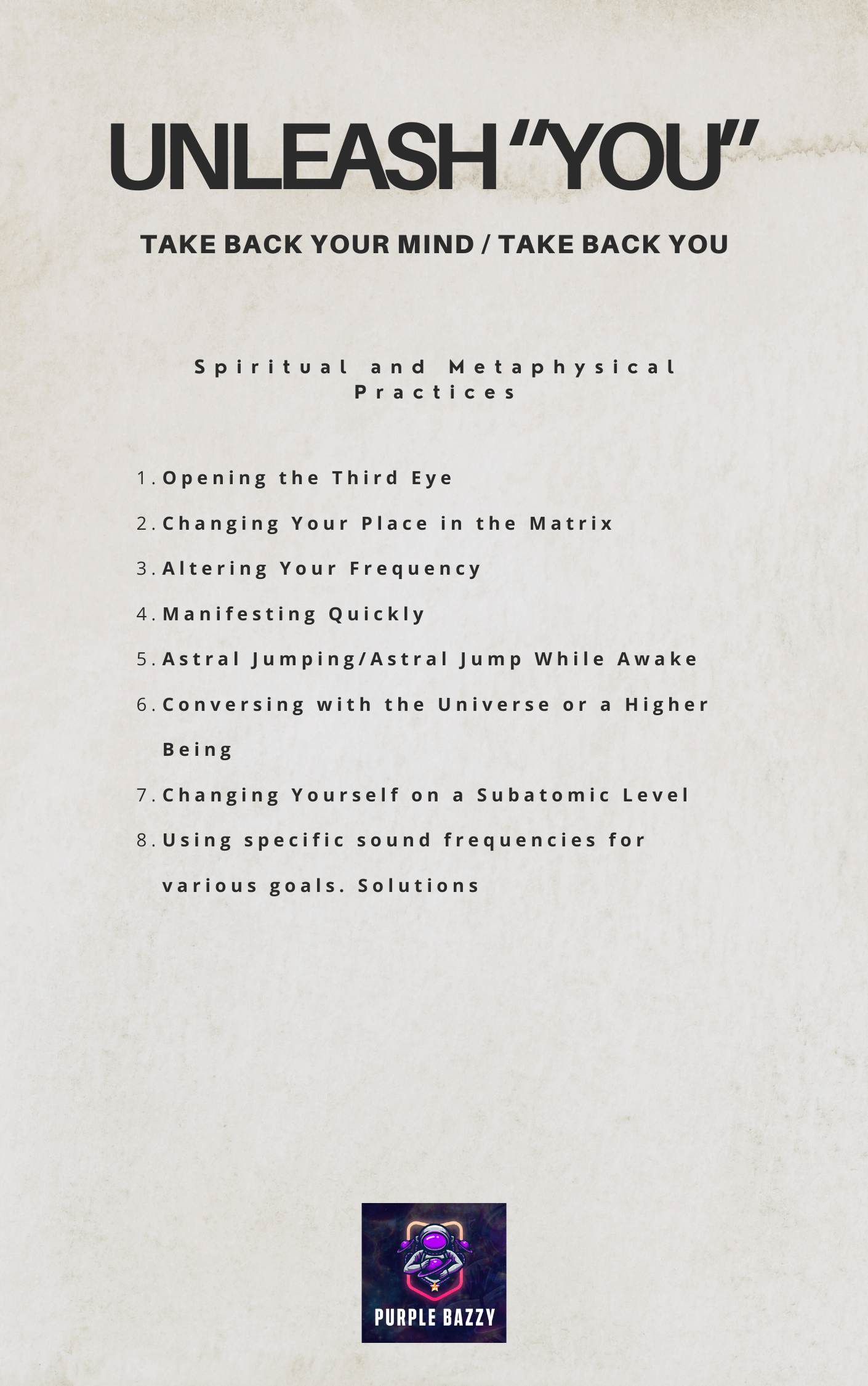 Astral Jumping, Opening the Third Eye, Seeing Through the Matrix - Digital Download Book, Brand63