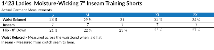 Women's Moisture-Wicking 7 inch Training Shorts