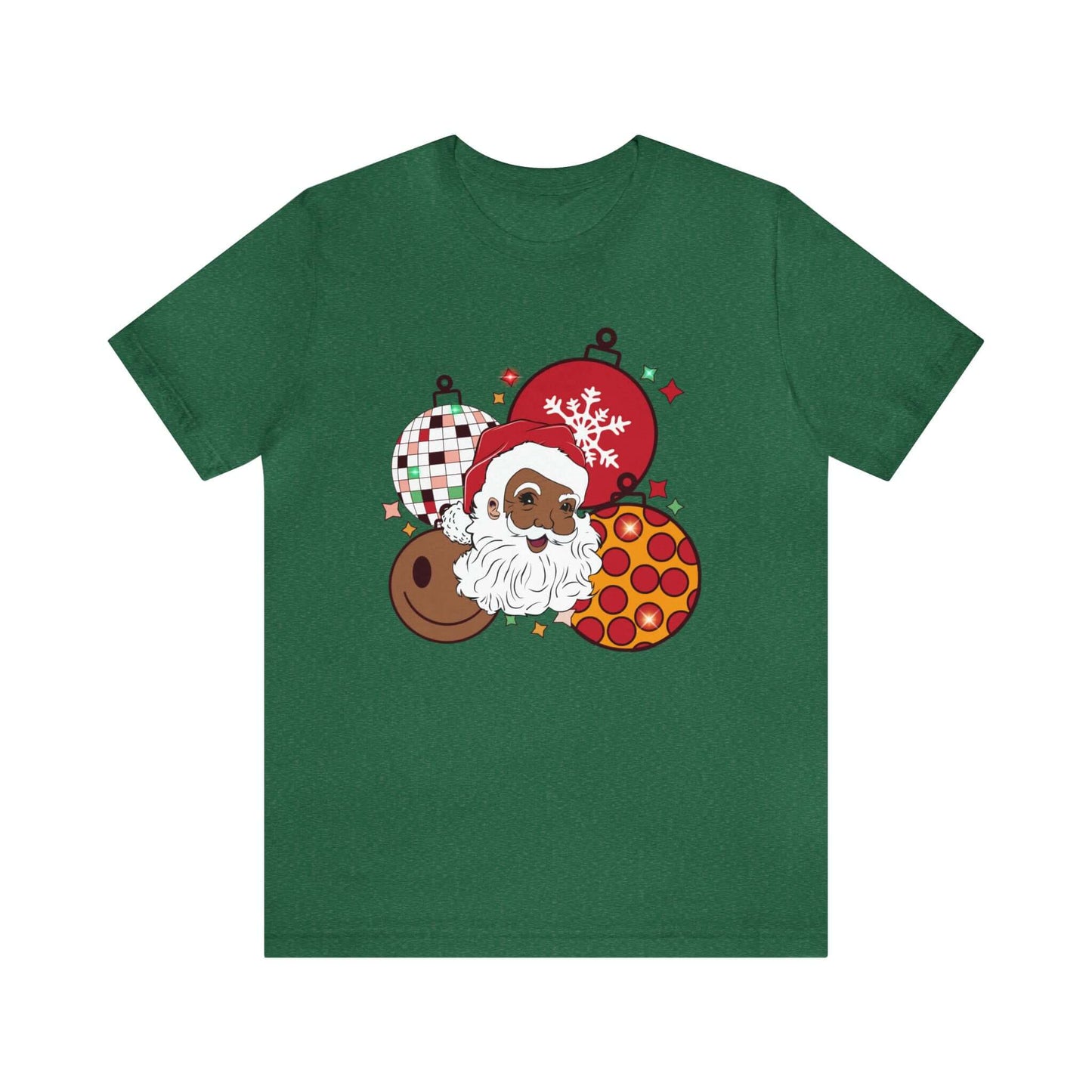 Christmas Black Santa T-Shirt, Unisex Sizing, Brand63