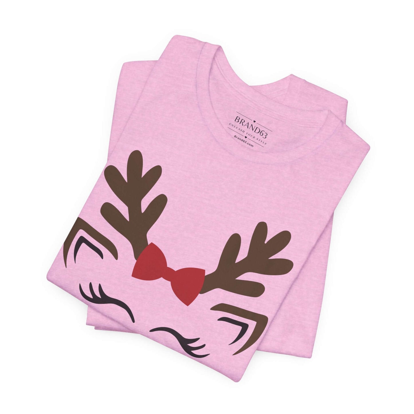 Christmas Red Nose Reindeer Jersey T-Shirt, Brand63