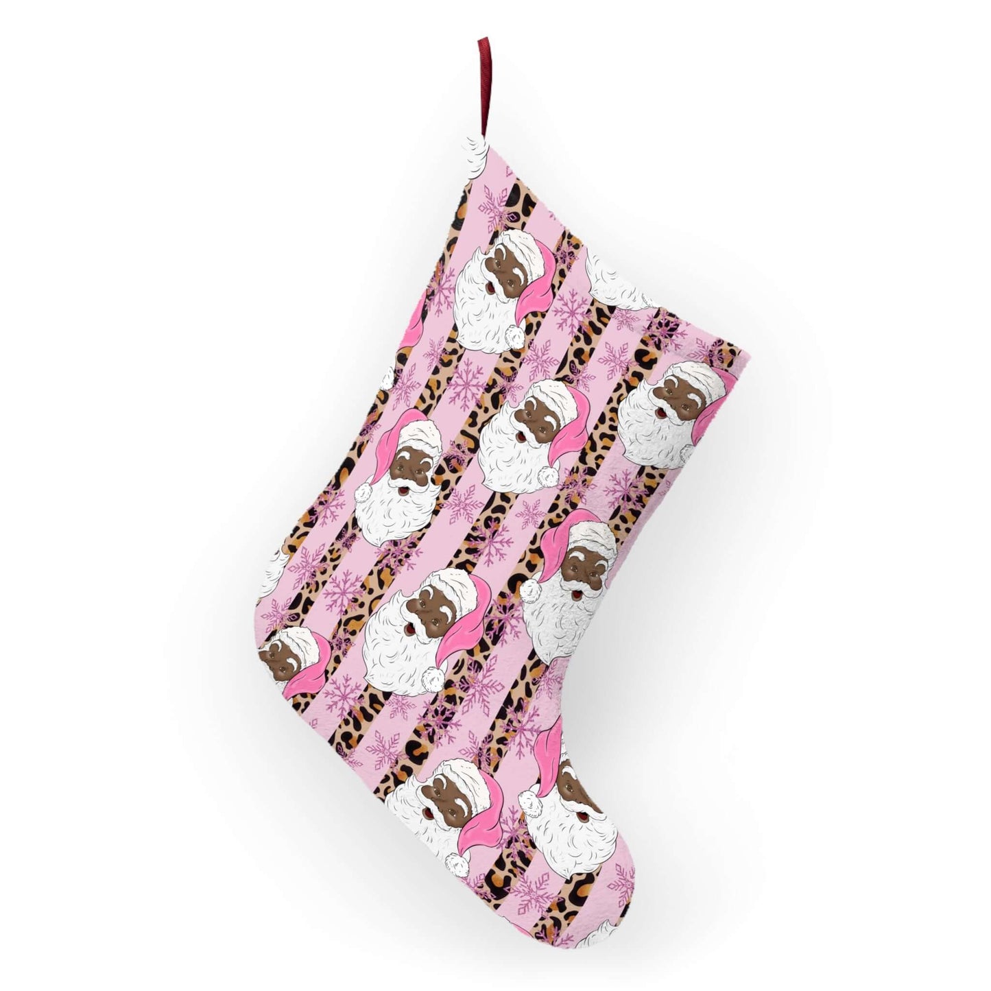 Exclusive Pink, Black-Santa Christmas Stocking, Brand63