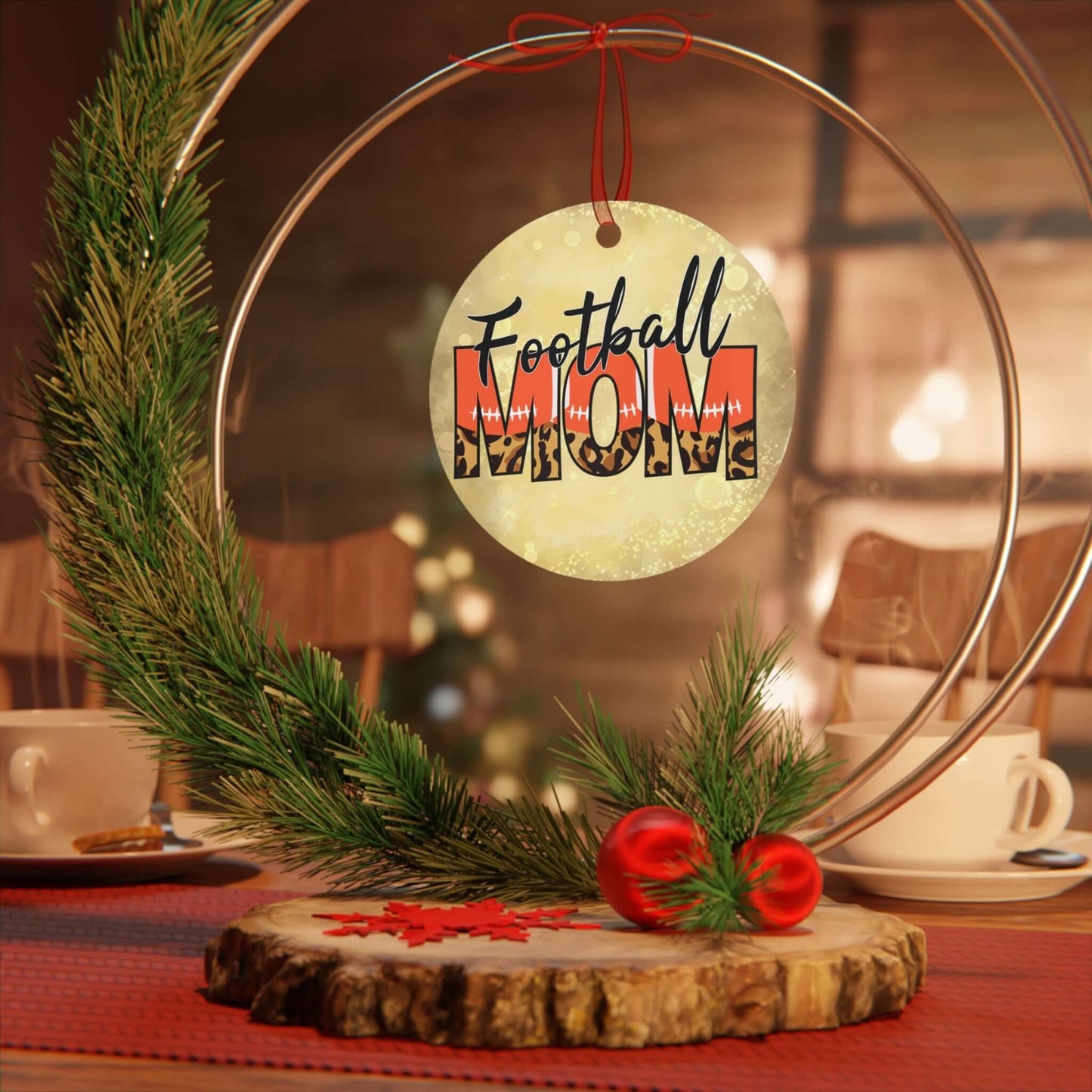 Football Mom Deluxe Christmas Ornament, Christmas Tree Decor, Gift For Mom, Holiday Decorations, Brand63