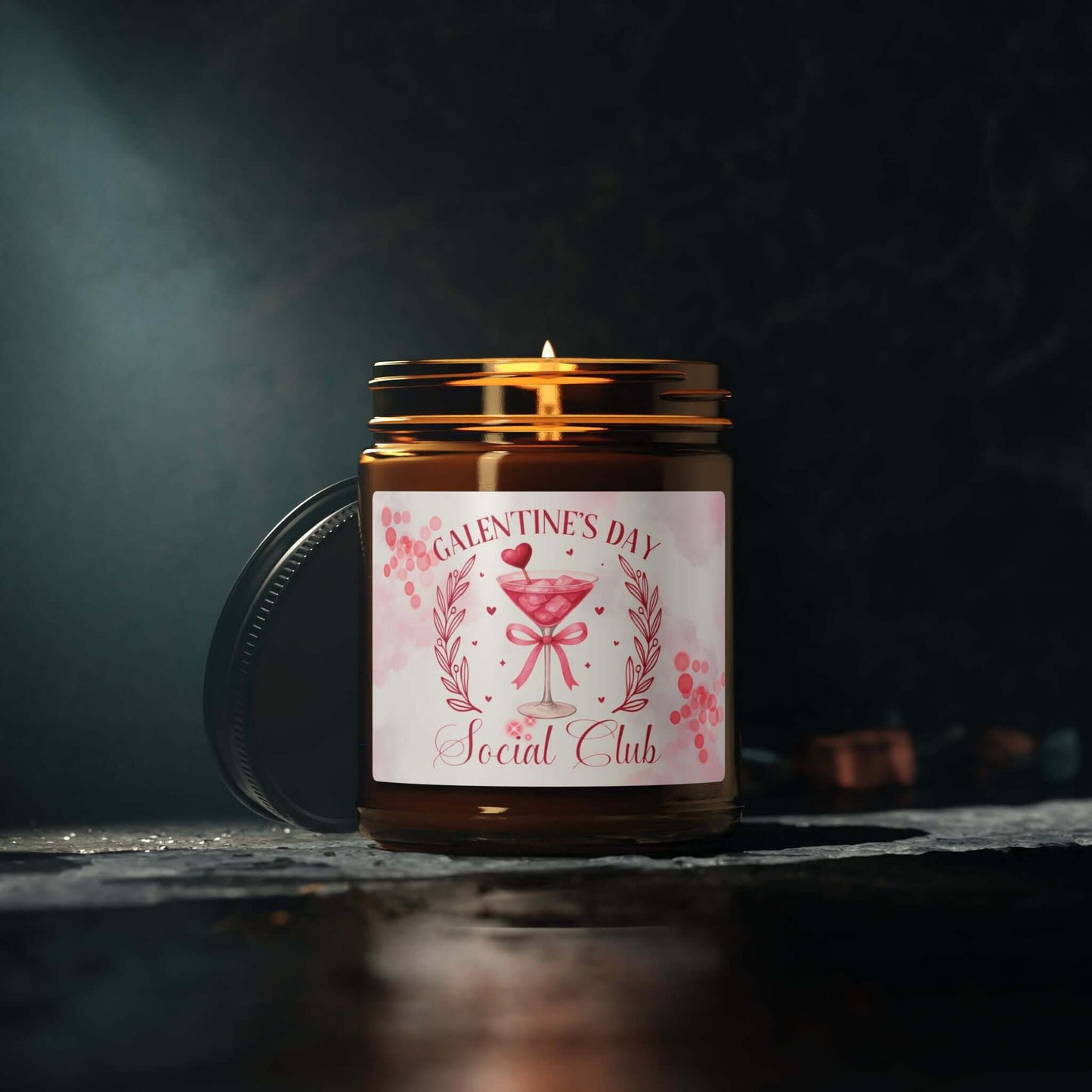 Galentine's Day Soy Candle — Scented Amber Jar, Brand63