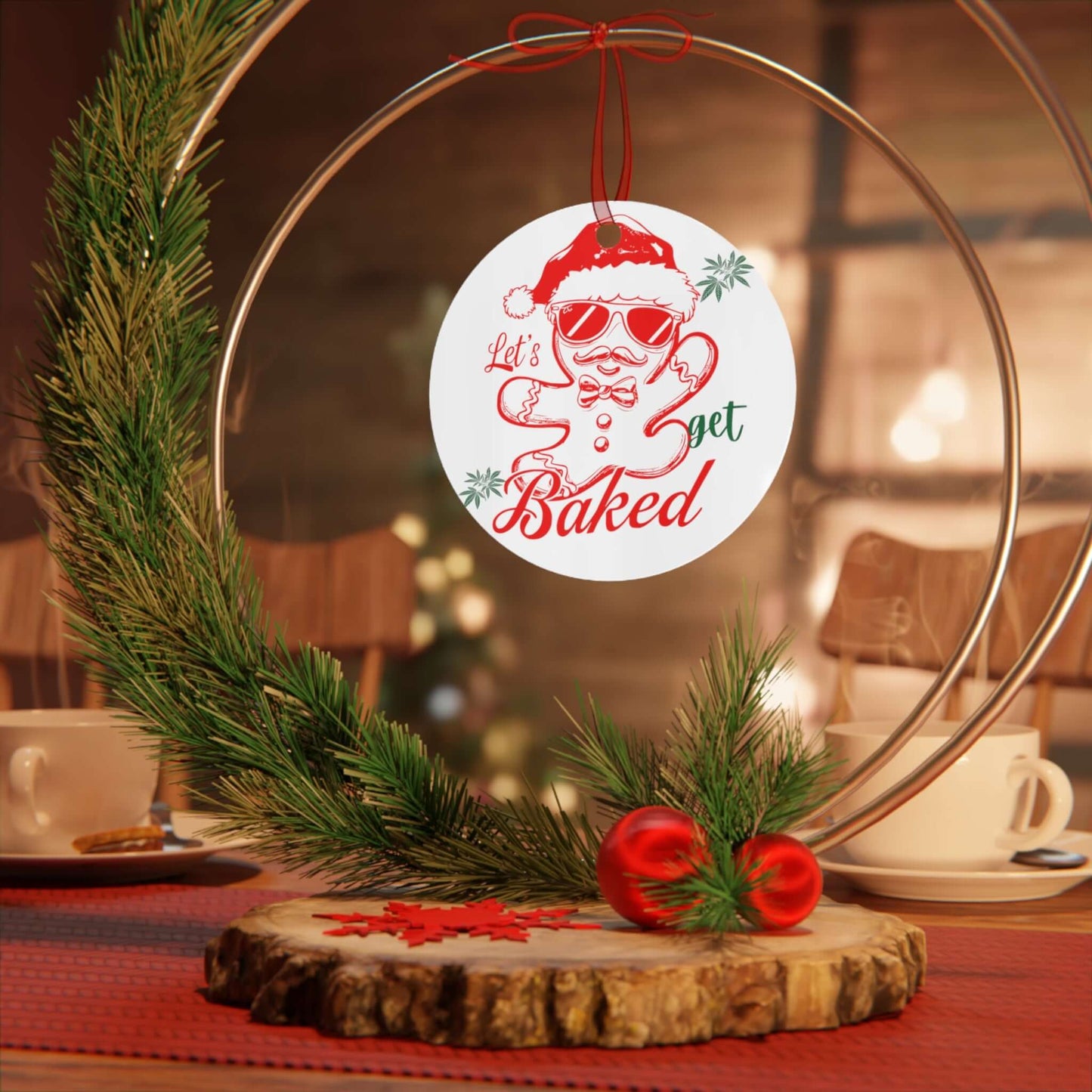 Happy Holidaze Cannabis Deluxe Christmas Ornament, Brand63