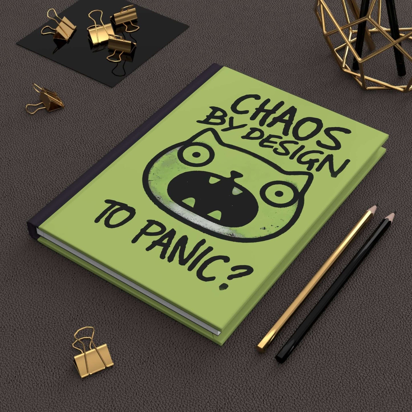 Humorous Hardcover Notebook/Journal - "Chaos by Design", Brand63