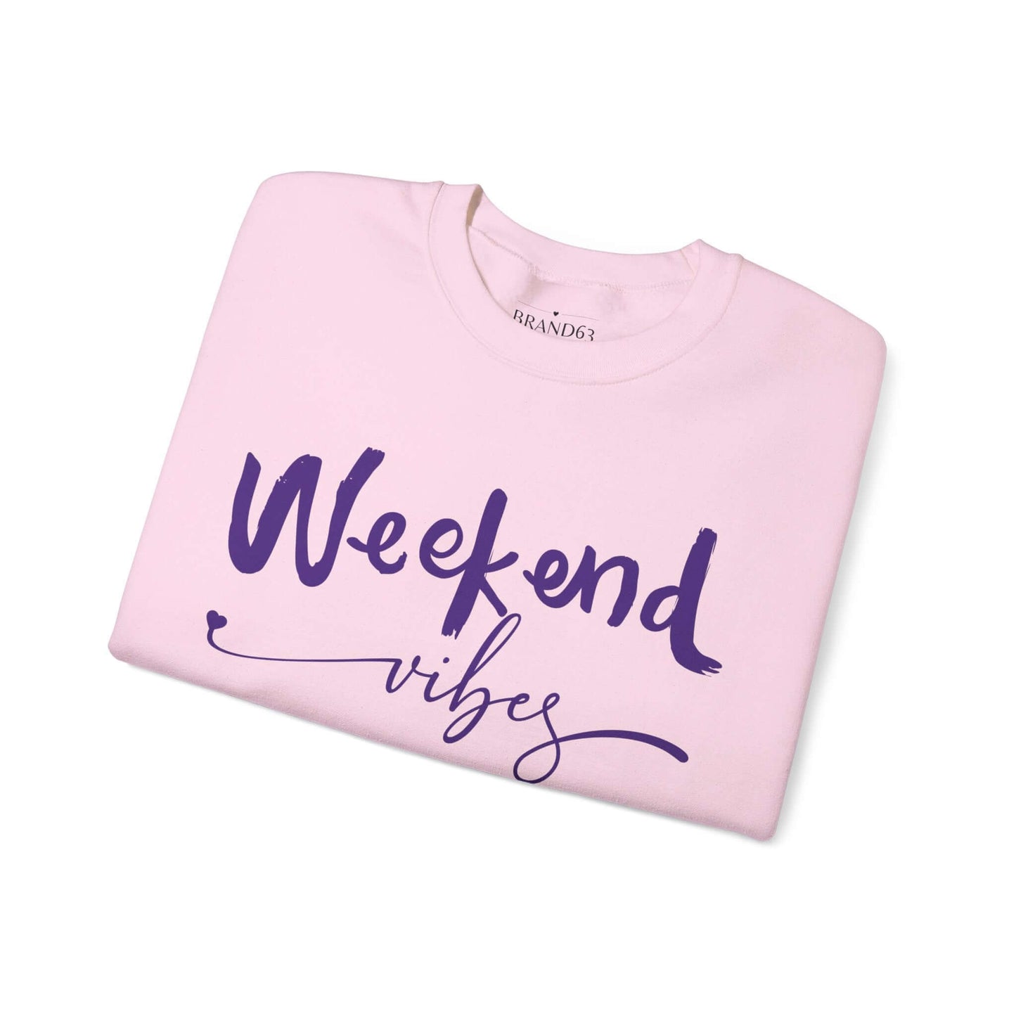 Laid-Back Weekend Vibes Graphic Sweatshirt, Brand63