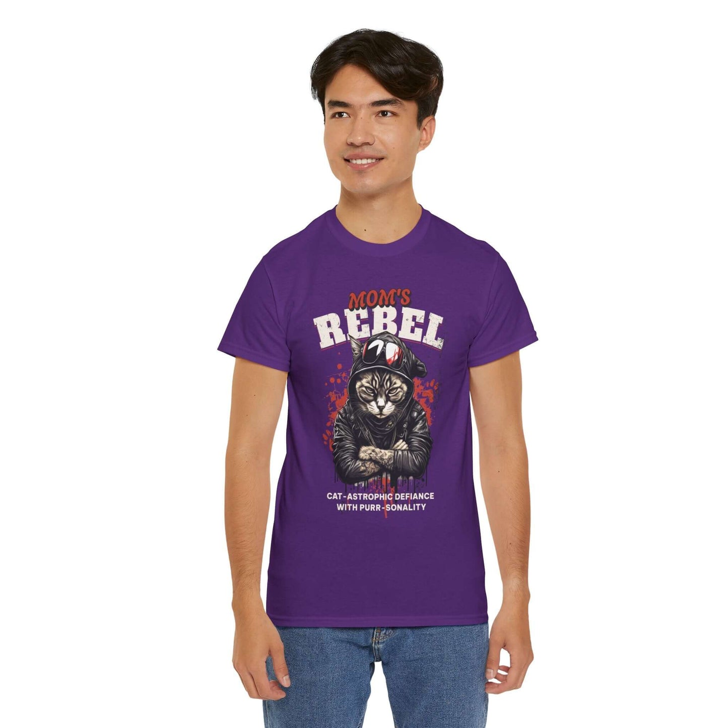 Mom's Rebel Cat Cotton Tee, Brand63