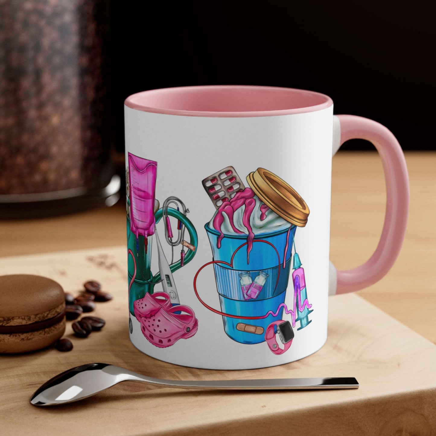 Nurse Ceramic Mug - Fron-tLine Worker Coffee Cup, coffee, coffee lover, drinking cup, Gift For Her, Christmas Gift, Holiday Gift, Birthday, Brand63