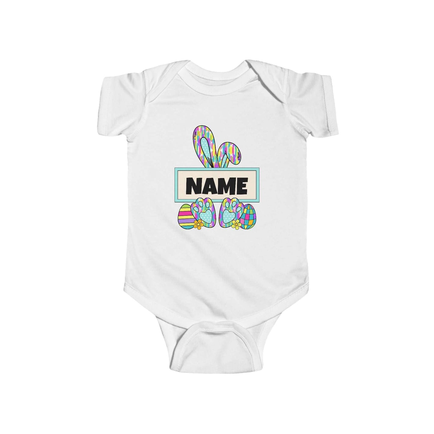 Personalized Name Easter Bunny Infant Onesie-Tshirt, Brand63