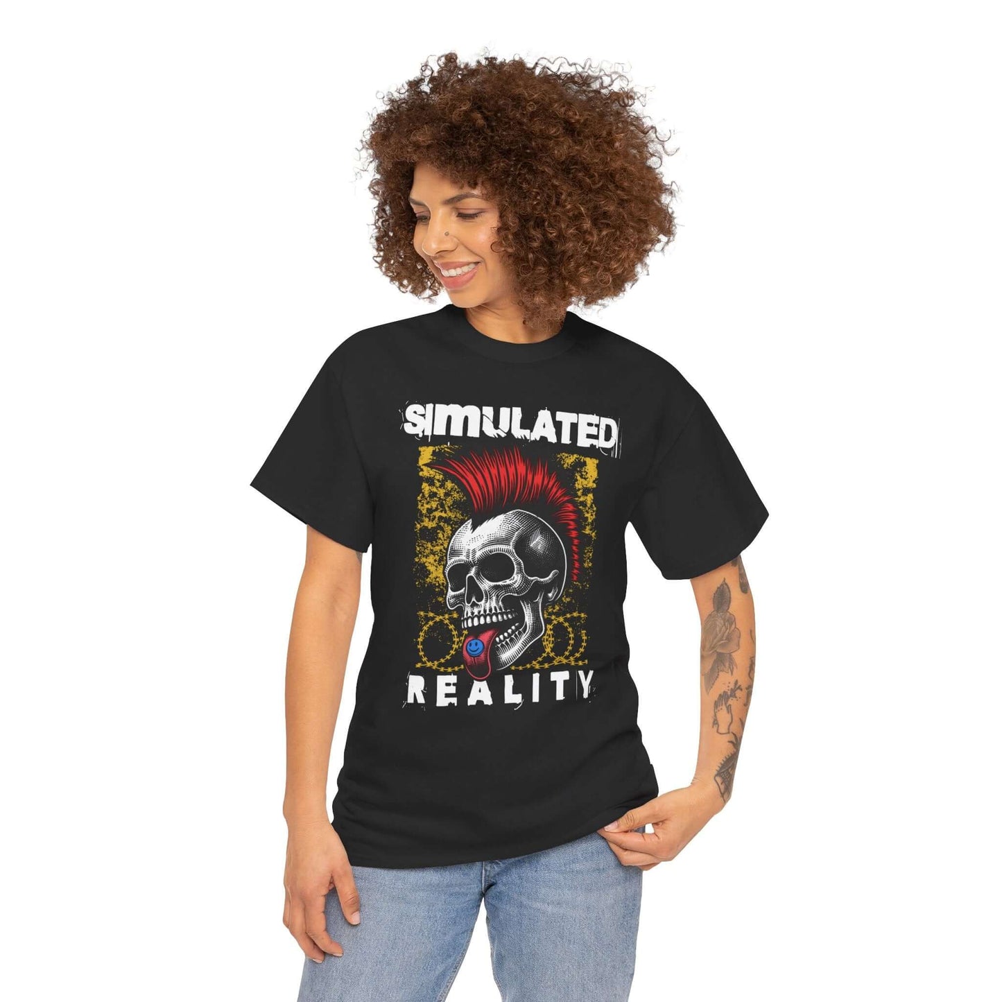 Simulated Reality Skull Cotton Tee, Brand63