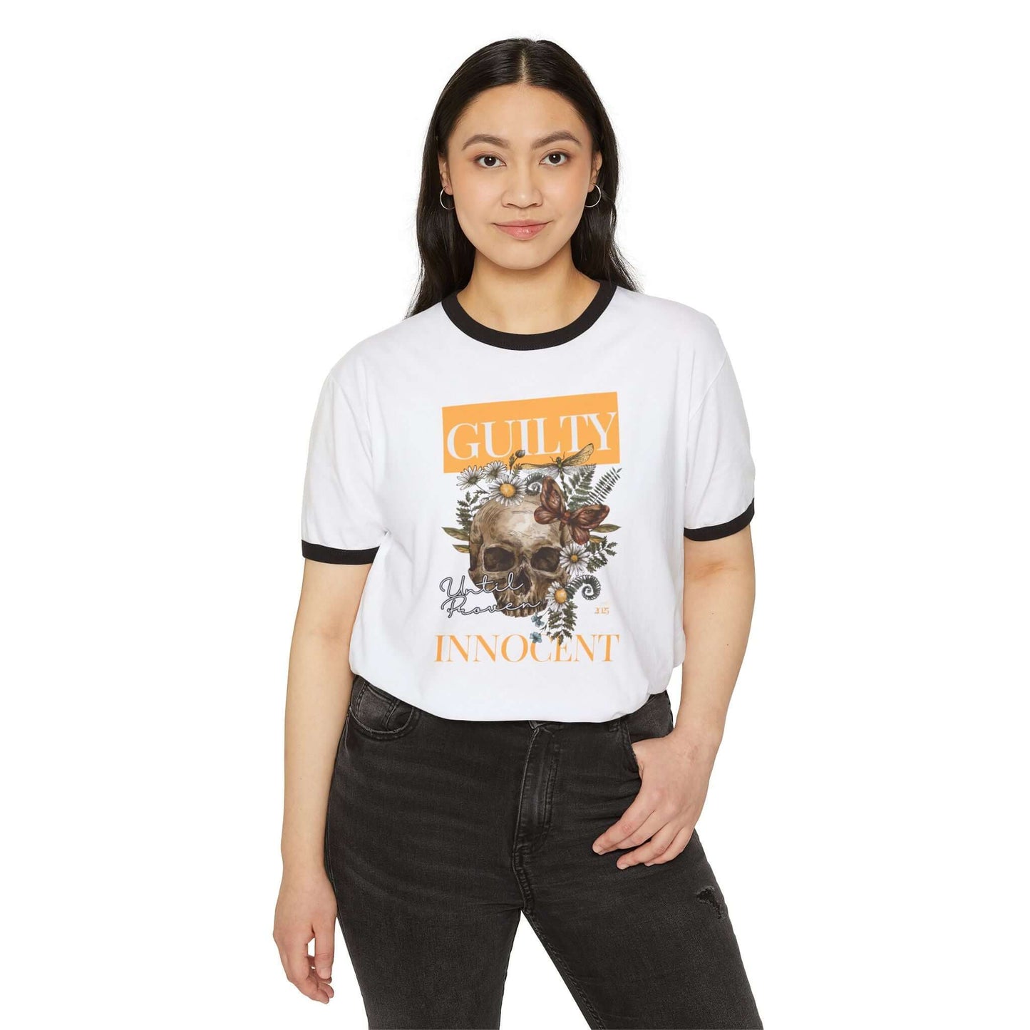 Skull Guilty Ringer Tee | Skull & Nature Art, Brand63