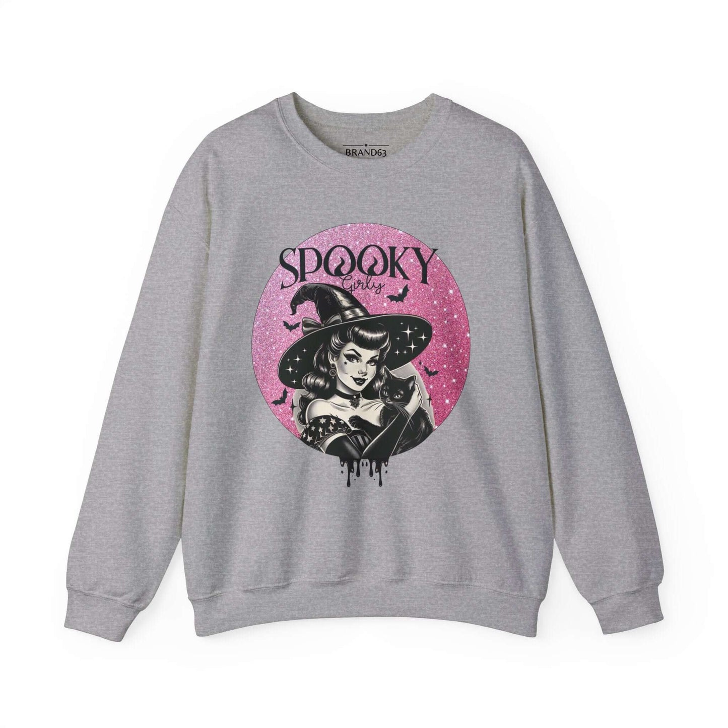 Vintage Retro Witch Crewneck Sweatshirt, Brand63