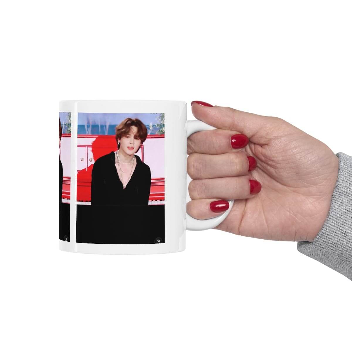 BTS JIMIN Coffee Mug - Red and Black, Brand63