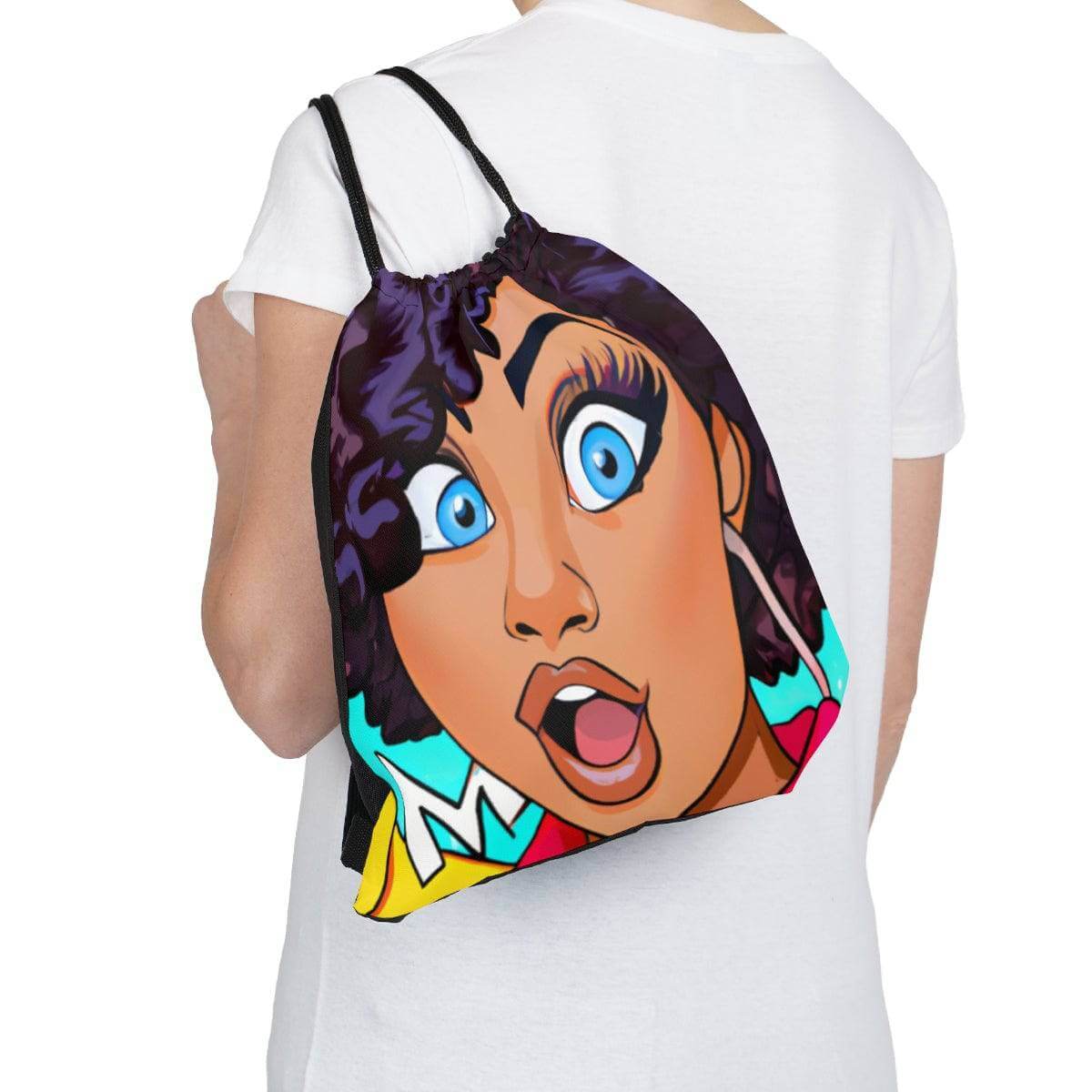 Cool Pic Drawstring Bag, Spacious Bag, Practical Backpack, Soft Sturdy Drawstring Backpack, Fun Gift for Birthday Holidays o, Brand63