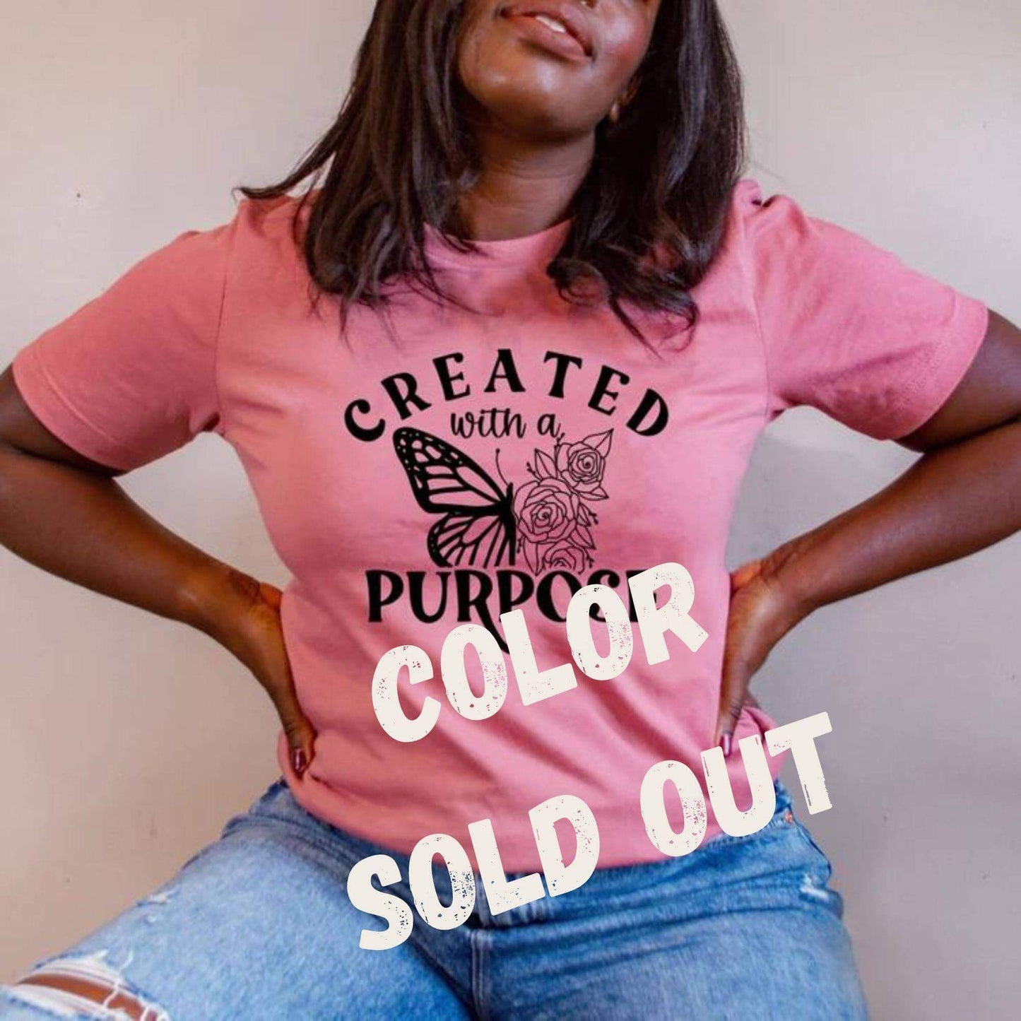 Created With A Purpose Motivational Tshirt Or Sweatshirt, Brand63