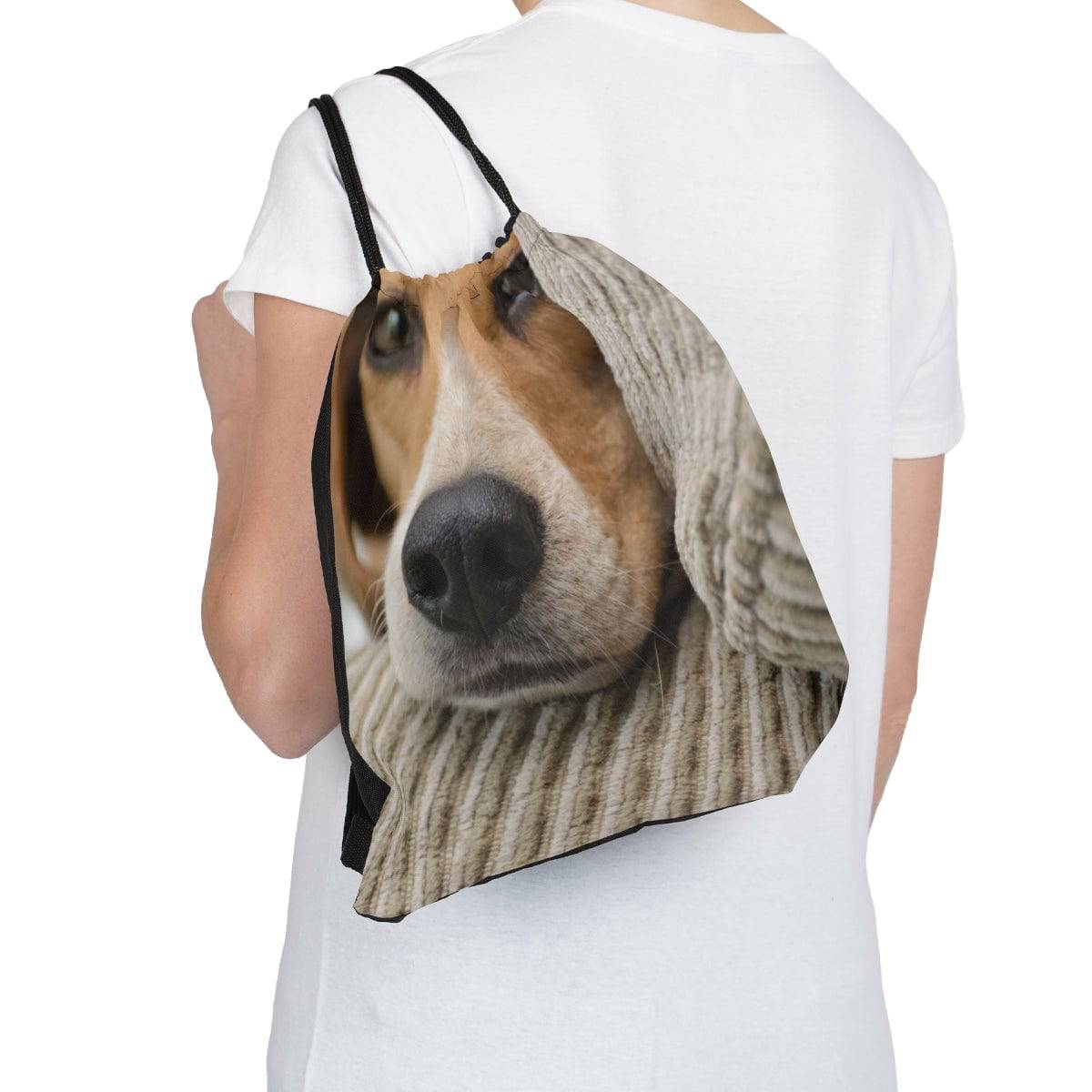 Dog Pic Drawstring Bag, Spacious Bag, Practical Backpack, Soft Sturdy Drawstring Backpack, Fun Gift for Birthday Holidays,Back To School, Brand63