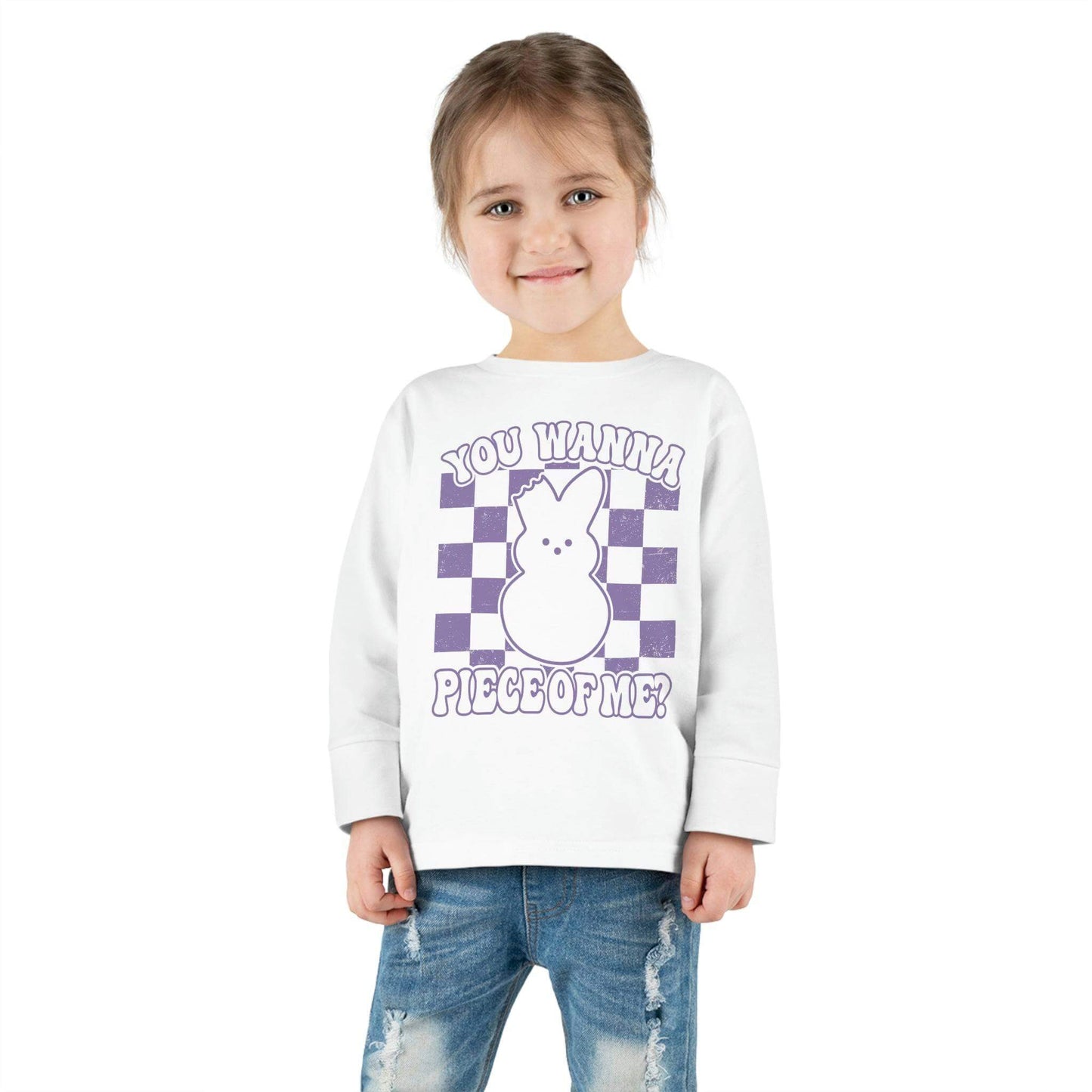 Easter Peeps, Toddler Long Sleeve Tee (PURPLE PEEPS), Brand63