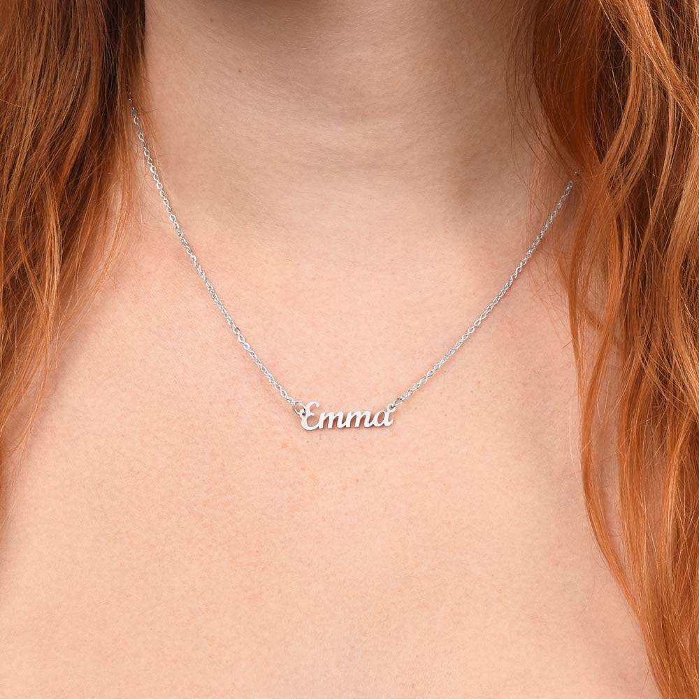 Personalized Name Necklace w/ Custom Photo Message Card | Fearless Name Jewelry, Brand63