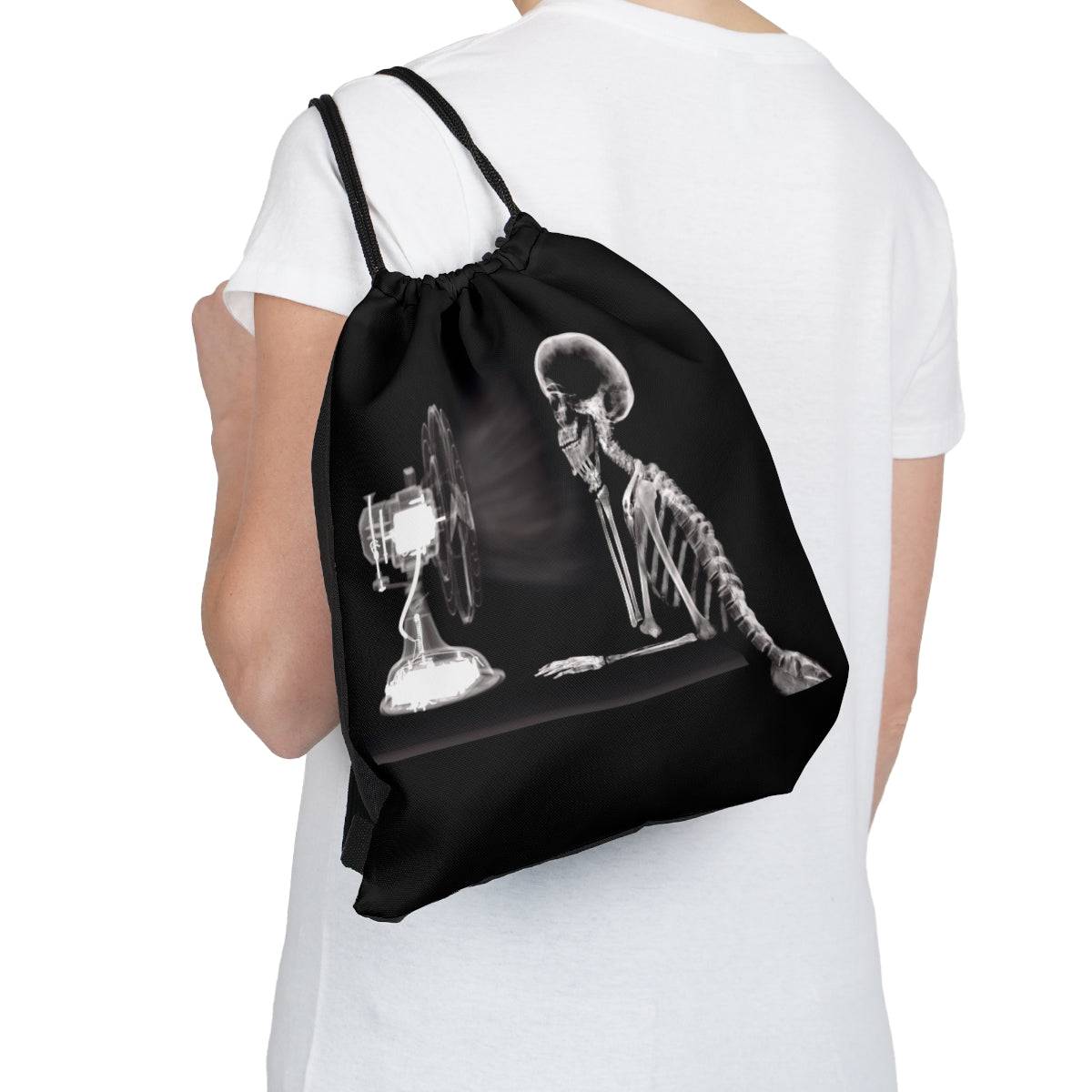 Skeleton Drawstring Bag, Spacious Bag, Practical Backpack, Soft Sturdy Drawstring Backpack, Fun Gift for Birthday Holidays or Back, Brand63
