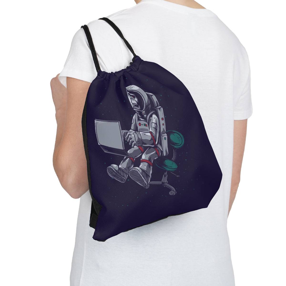 Space Monkey Drawstring Bag, Spacious Bag, Practical Backpack, Soft Sturdy Drawstring Backpack, Fun Gift for Birthday Holidays o, Brand63