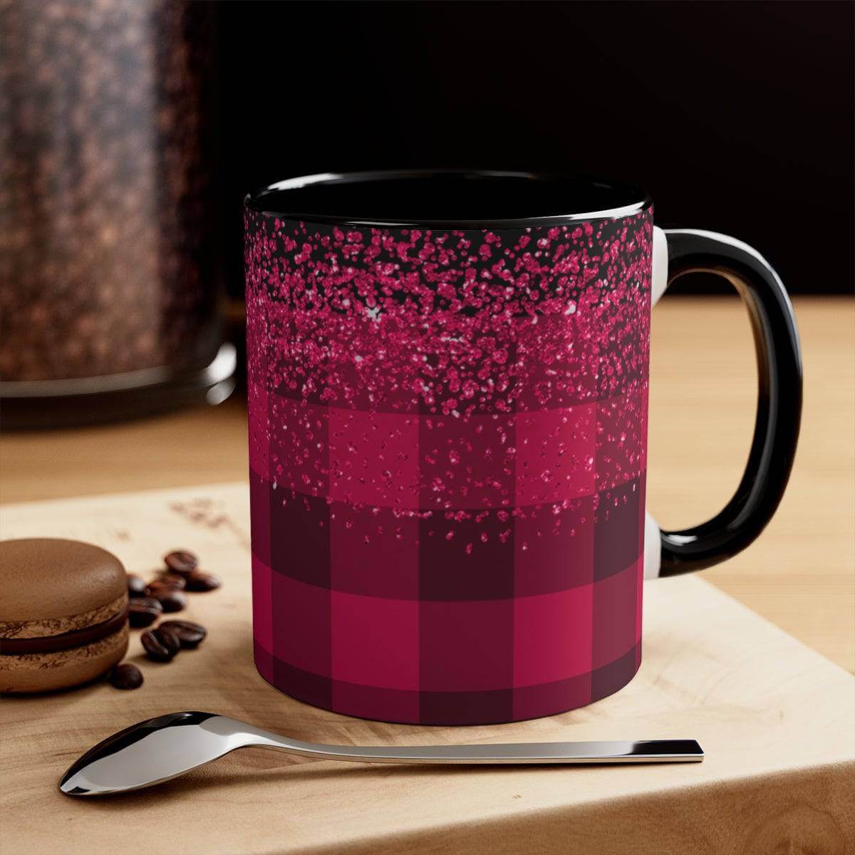 Valentine's Day Mug Plaid, coffee, coffee lover, drinking cup, Gift, Birthday Gift, Brand63