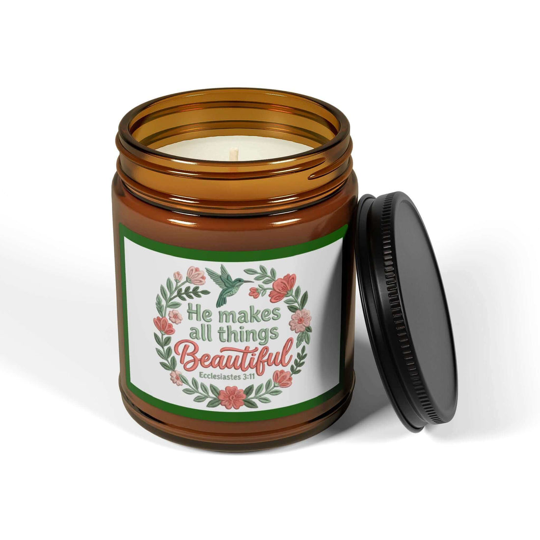 Faith-Based Apparel and Gifts - Beautifully God Vegan Soy Candle by Brand63