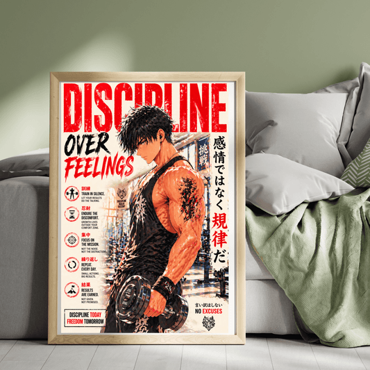 Top New Arrivals - Anime Discipline Gym Poster Digital Download | Motivational Workout Wall Art Printable by Brand63