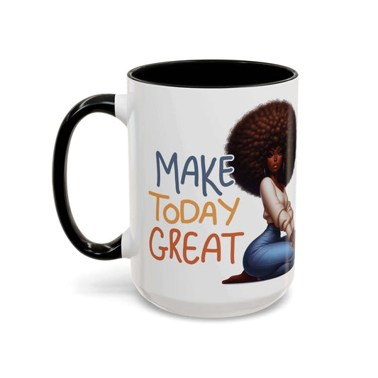 The Black Girl Mug Collection - Afrocentric Large Thankful Coffee Mug by Brand63