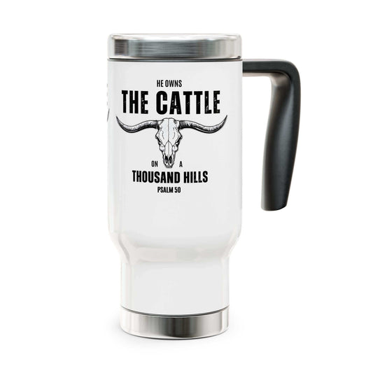 Faith-Based Apparel and Gifts - Faith-Based Inspirational Stainless Steel Travel Mug with Handle, 14oz by Brand63
