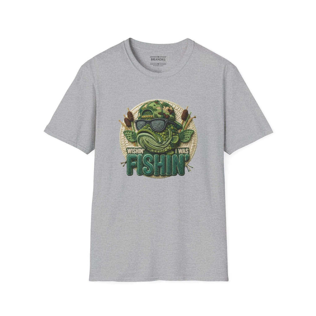 Dad's Fishing Shirt – Embroidered-Look Graphic Tee for Men