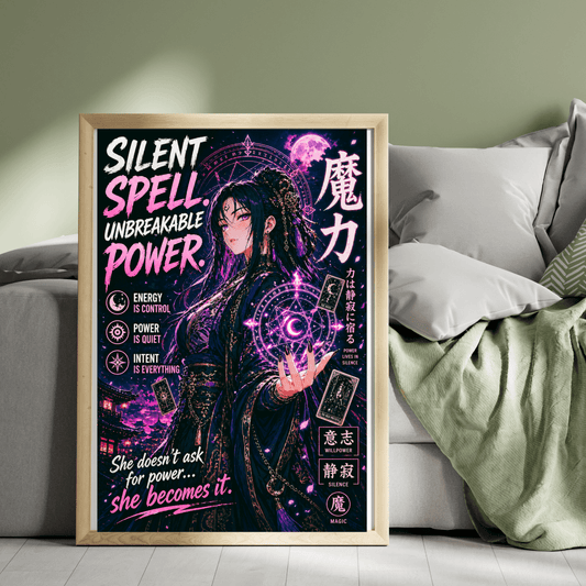 Top Girl's Apparel and Gifts - Anime Witchy Wall Art, Dark Feminine Poster, Mystic Anime Girl Decor by Brand63