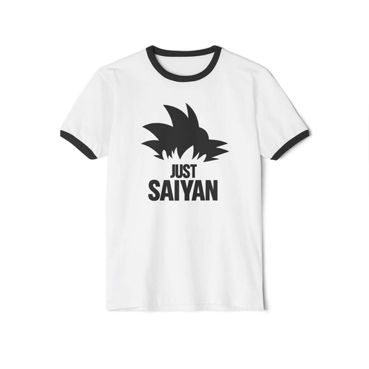 Top Girl's Apparel and Gifts - Saiyan Anime Graphic Ringer T-Shirt by Brand63