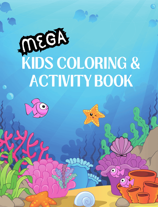 Kids Mega Coloring & Activity Book – 80 Pages of Fun Learning (Instant Download)
