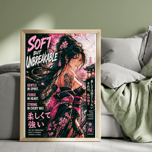 Men's Urban Style - Anime Girl Wall Art, Soft But Unbreakable Poster, Japanese Style Decor by Brand63