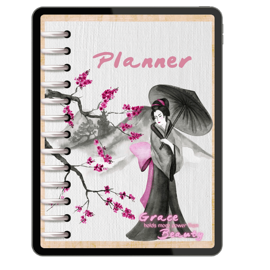 Geisha Digital Planner for Goodnotes, Notability & Other Annotation Apps.  Fully Hyperlinked