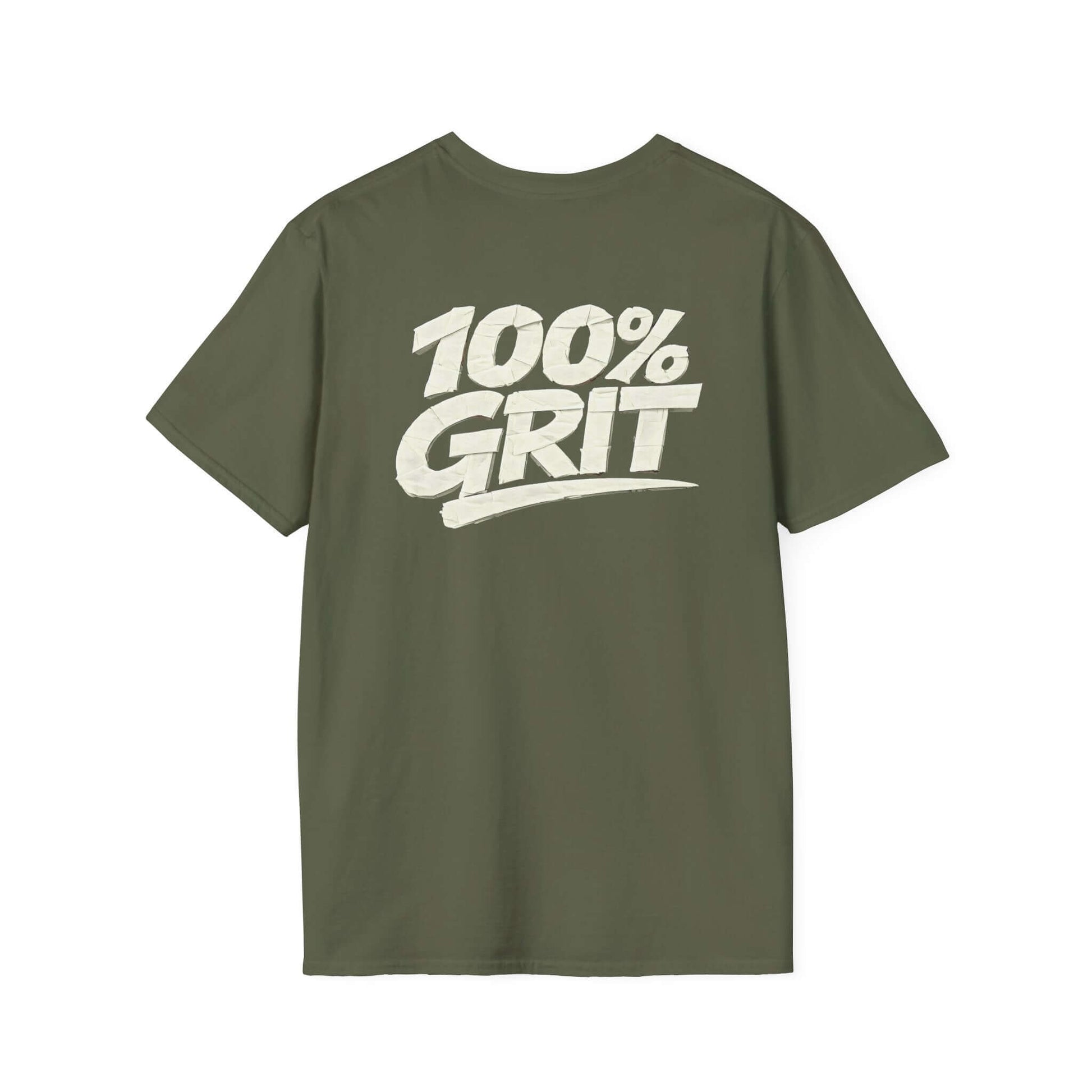 100% GRIT Faux Tape Design T-Shirt - NO JUKKIN! Apparel, Brand63