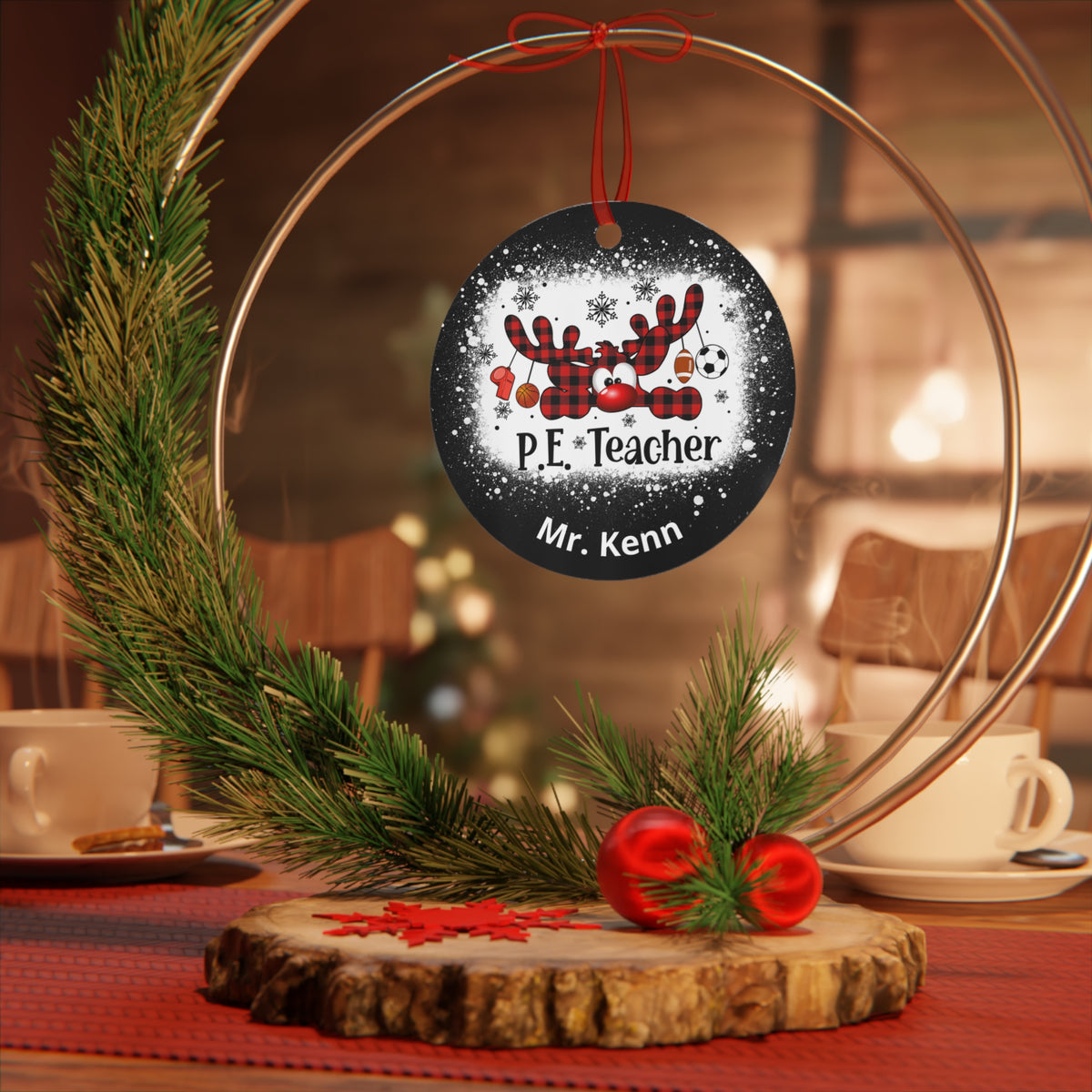 PE Teacher Deluxe Christmas  Ornament