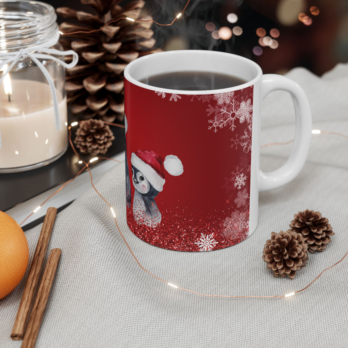 Christmas Penguin Coffee Mug  (11oz & 15oz)