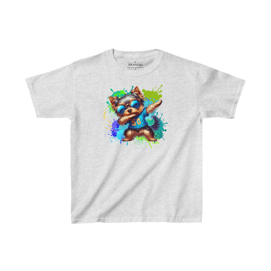 Dabbing Yorkie Kids Shirt, Whimsical Kids Apparel and Accessories, Free Shipping, Brand63