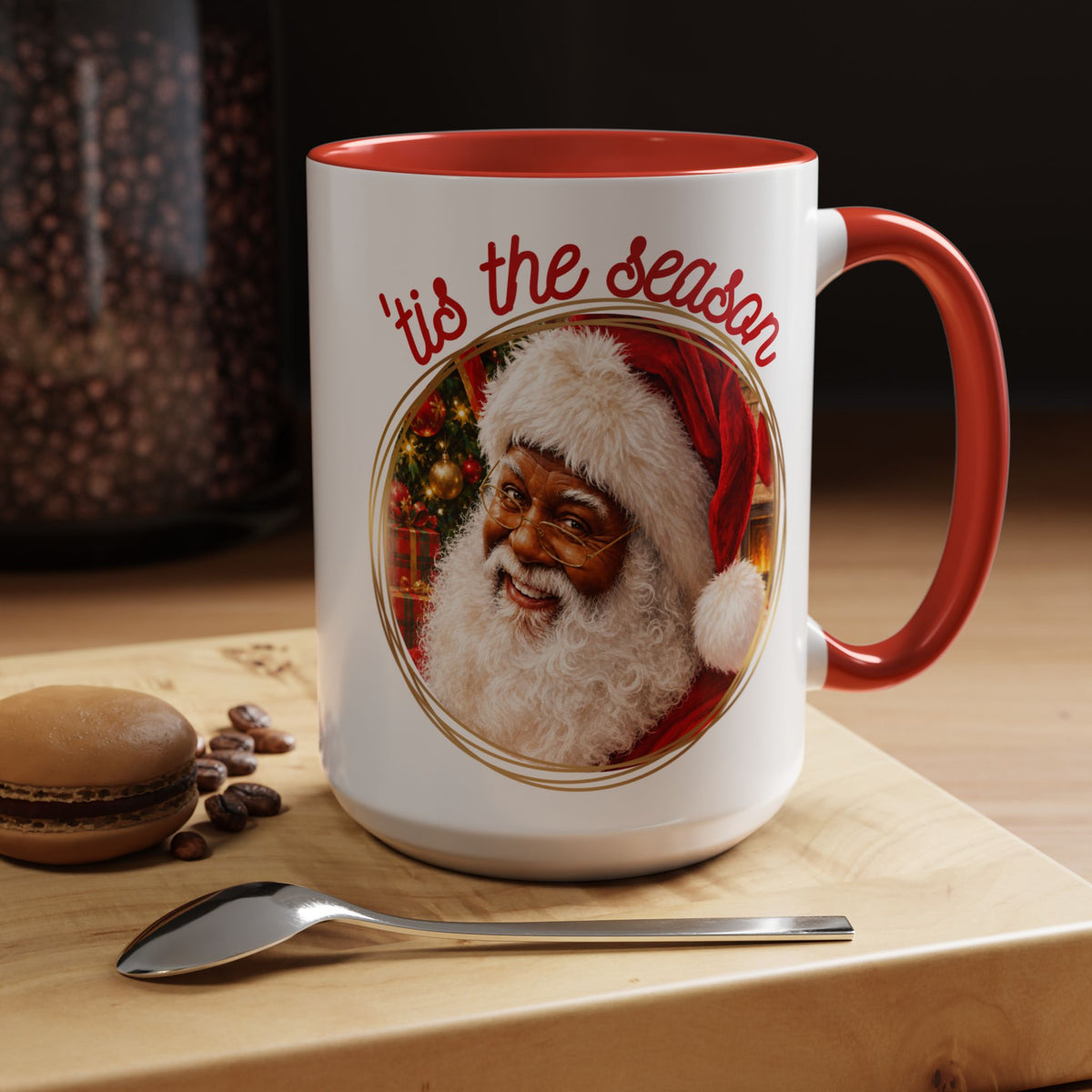 Black Santa Christmas Coffee Mug | ’Tis the Season