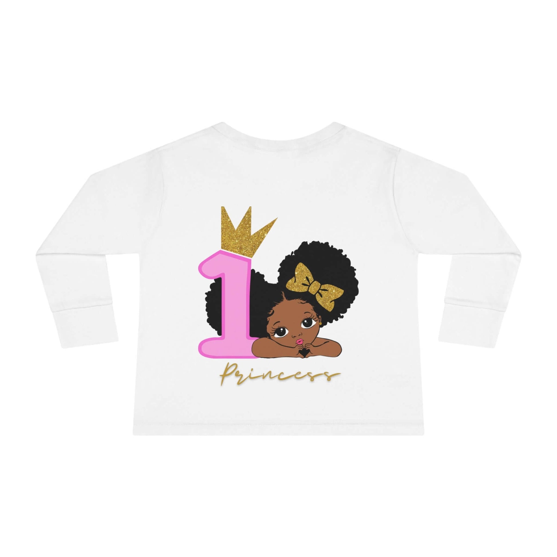 1st Birthday Brown-Girl Toddler Long Sleeve Tee | Best Deals & Free Shipping | Best Deals & Free Shipping | Best Deals & Free Shipping, Brand63