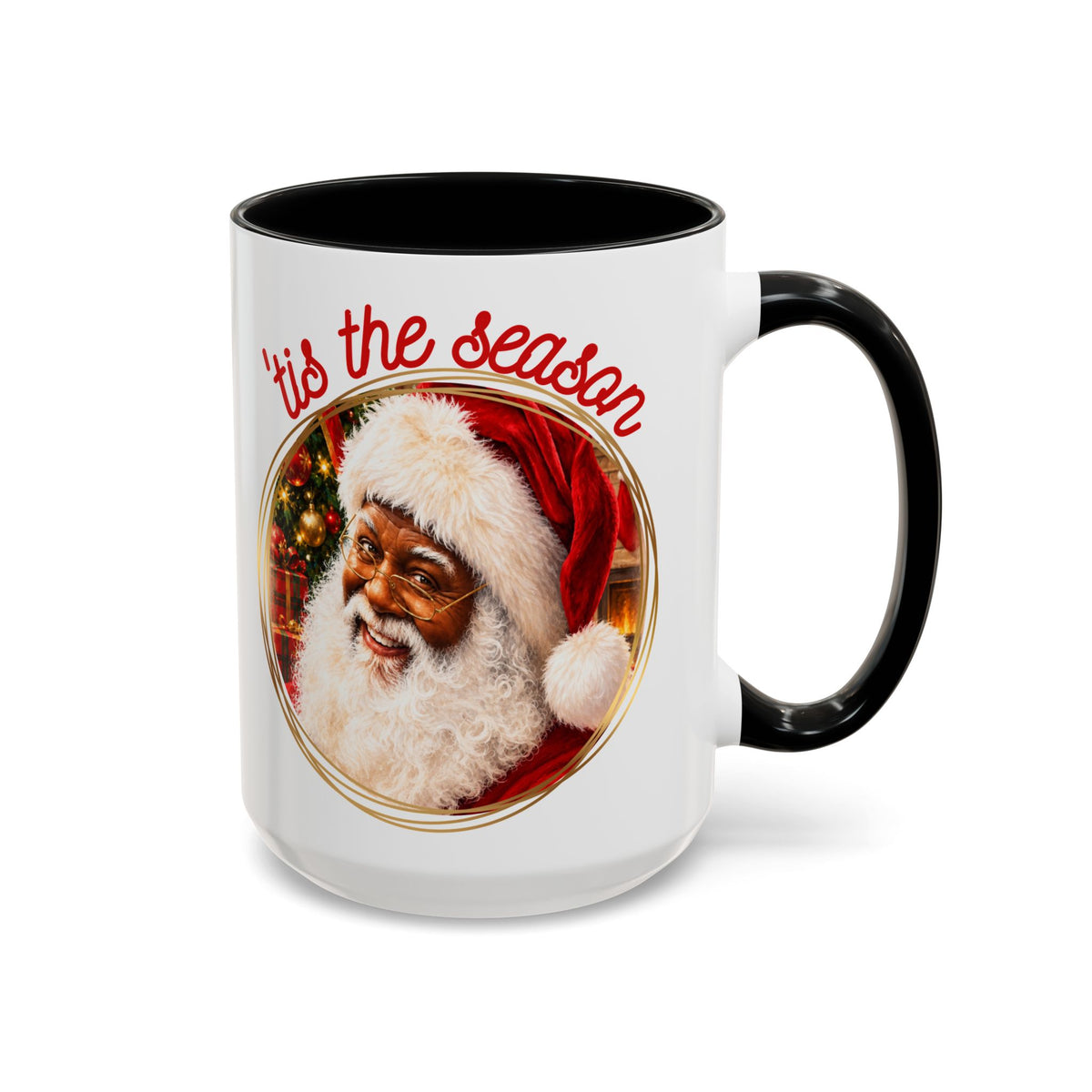 Black Santa Christmas Coffee Mug | ’Tis the Season