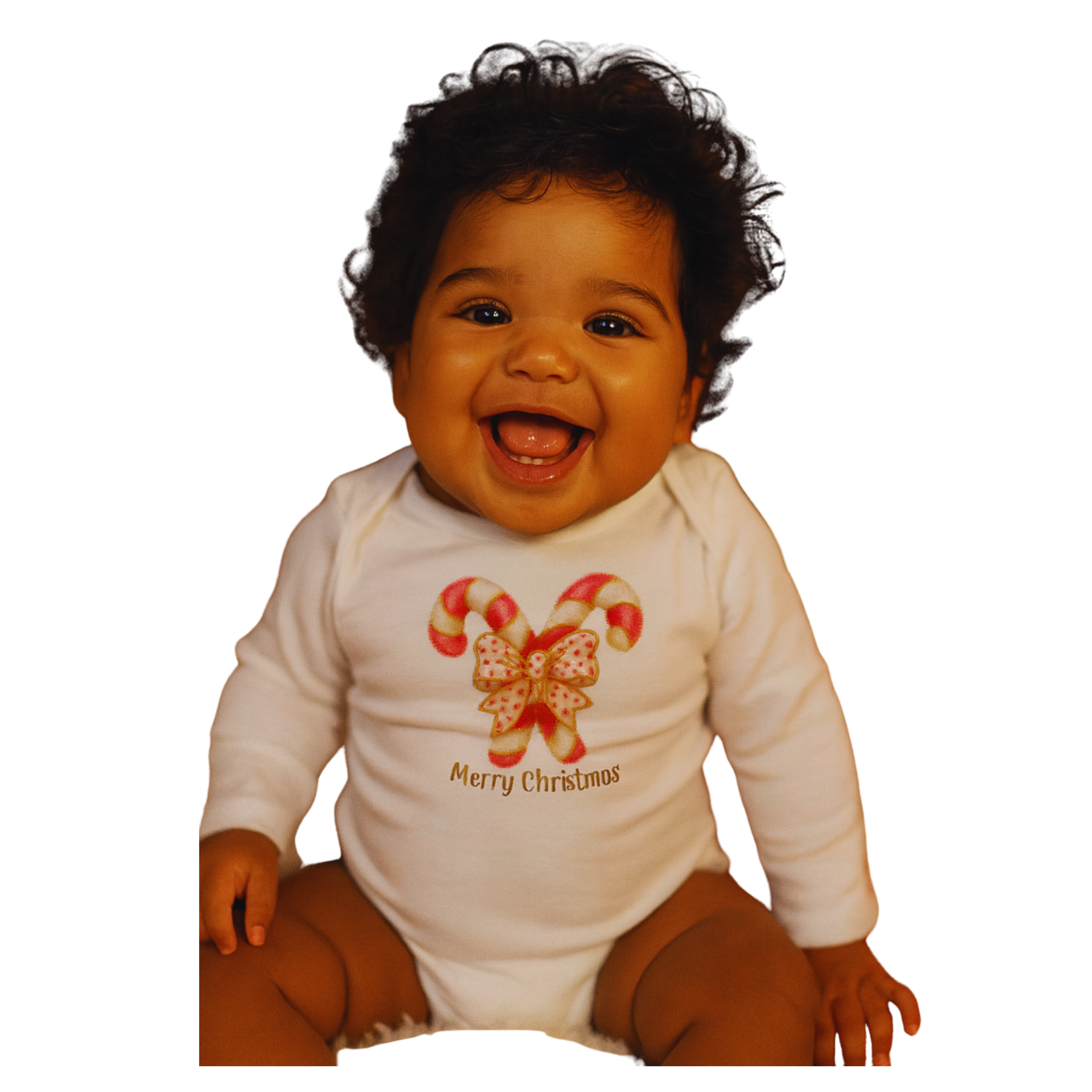 Candy Cane Infant Bodysuit — Christmas Baby Onesie