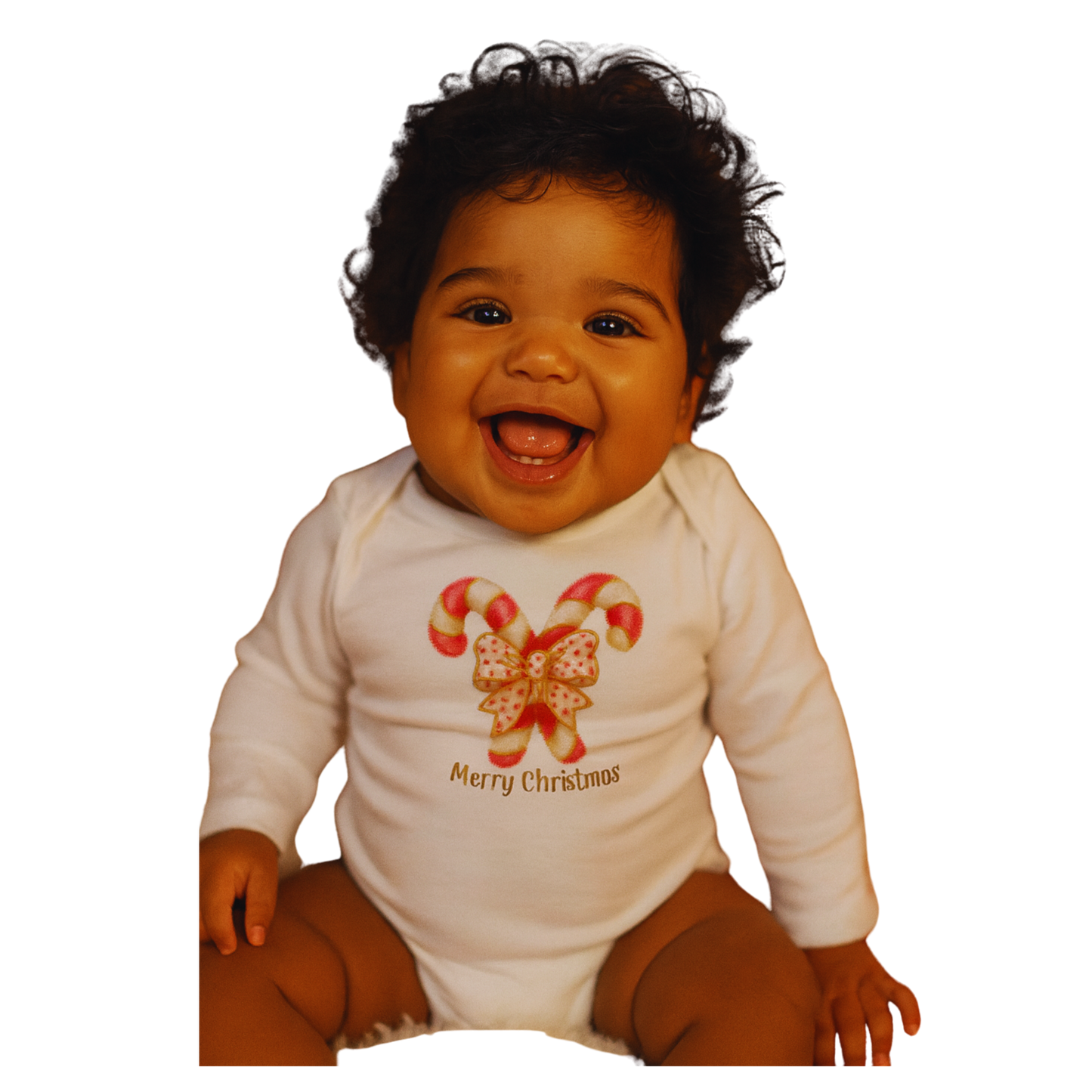 Candy Cane Infant Bodysuit — Christmas Baby Onesie