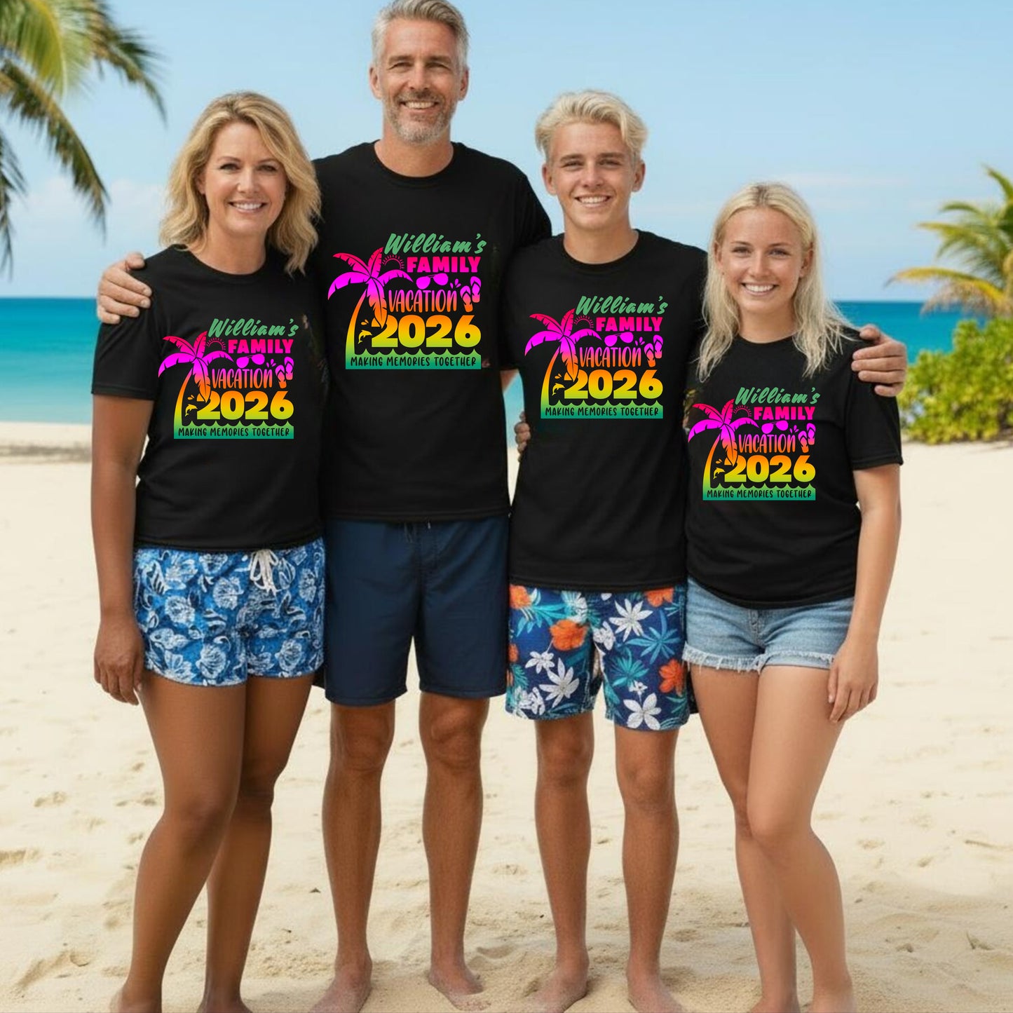 Custom Personalized Family Vacation T-Shirt