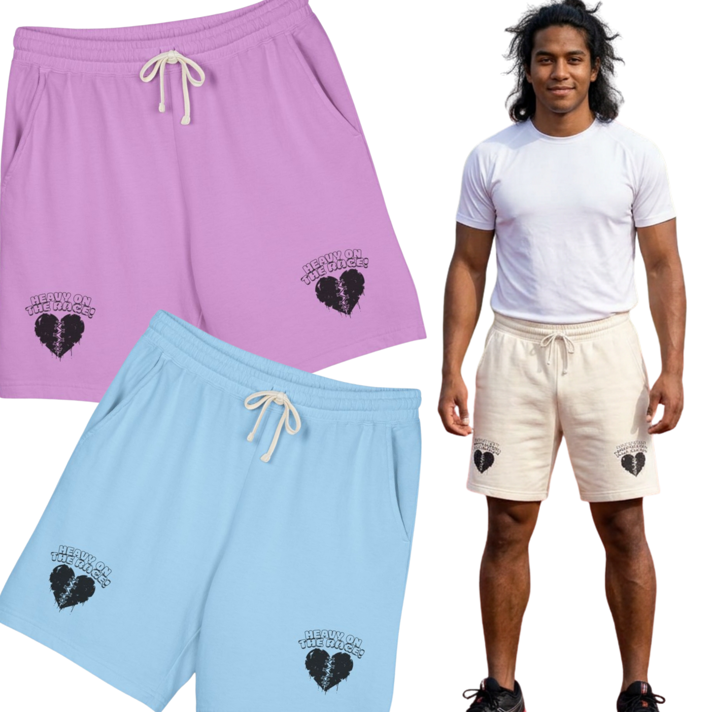 Heavy on the Rage Athletic Fleece Shorts -BE READY!