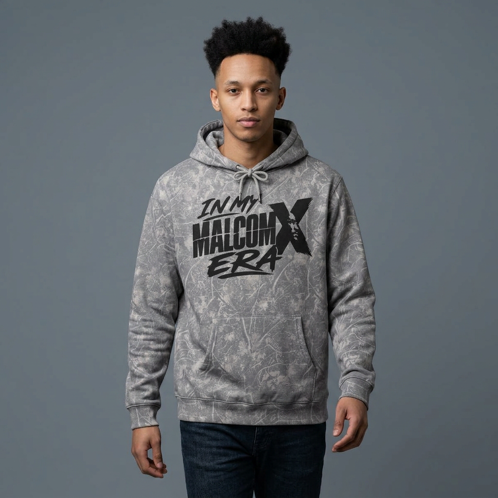 Malcolm X Graphic Hoodie — Iconic Civil Rights Portrait Sweatshirt